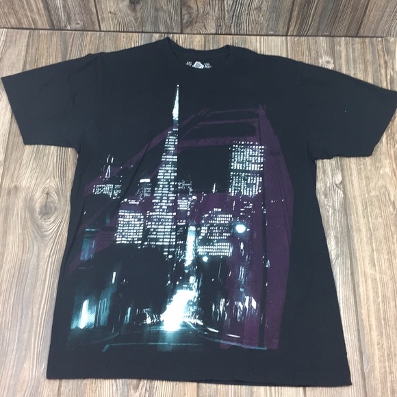 American Rag “city scape after dark” Men’s Large - Picture 5 of 8